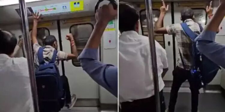 बंदा कान में इयरफोन लगाकर करने लगा डांस, शख्स की मस्ती देख पैसेंजर्स ले गए मौज