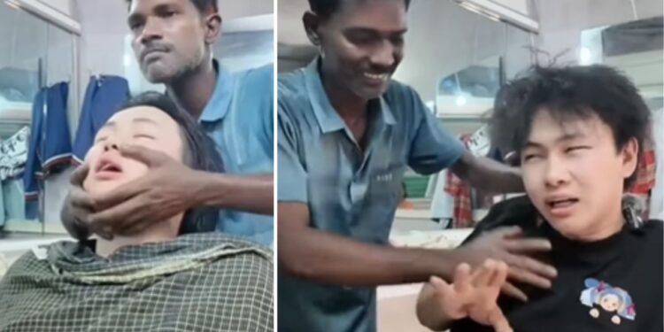 Viral: मसाज करवाने देसी दुकान पहुंचा विदेशी, पूरा VIDEO देख भड़क गई पब्लिक