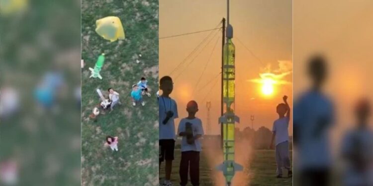 Viral Video: चीन के बच्चों ने कोक की बोतल से बनाया रॉकेट, टेकऑफ और लैंडिंग देख दंग रह गए लोग