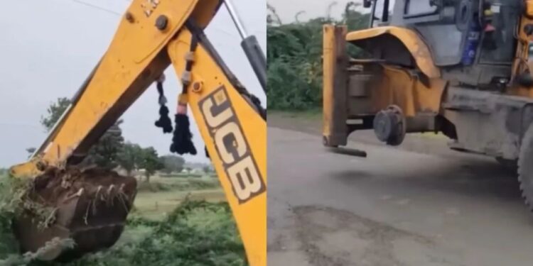Viral Video: हैवी ड्राइवर ने तीन पहिए पर चलाई JCB, जुगाड़ देख लोगों ने पकड़ लिया माथा