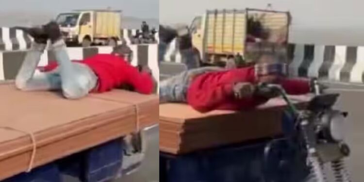 Viral Video: ई-रिक्शा से हाइवे पर हवाई जहाज का मजा ले रहा था बंदा, अंदाज देख कांप जाएगा कलेजा