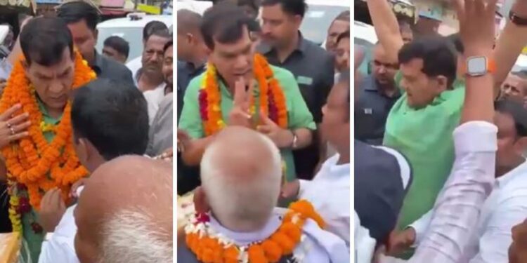 ‘बिजली नहीं आ रही साहब…’, समस्या सुनकर मंत्री ने दिखाया विक्ट्री साइन, फिर ‘जय श्रीराम’ का नारा लगाकर चलते बने