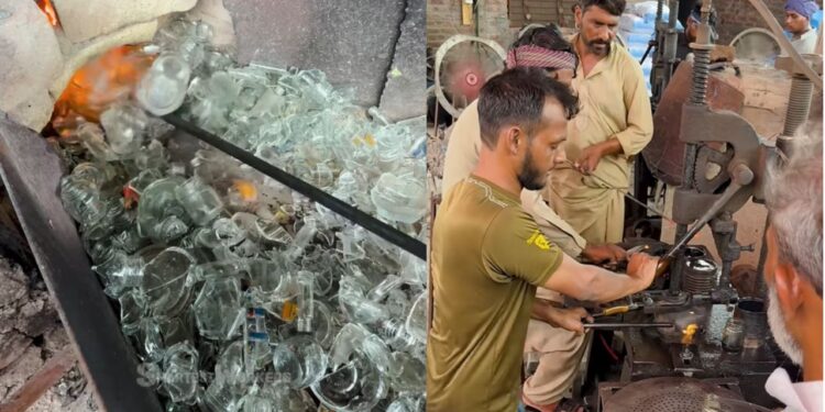फैक्ट्री में ऐसे बनती है शीशे की जार, VIDEO देख नहीं होगा यकीन