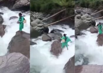 Viral Video: नवजात शिशु की बच जाए जान इसलिए नर्स ने उफनते नाले से लगाई छलांग, वीडियो देख आप भी करेंगे संघर्ष को सलाम