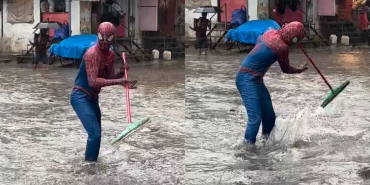 Viral Video: मुंबई की सड़कों पर स्पाइडर मैन करता दिखा ऐसा काम, लोग बोले- अरे स्पाइडी भैया, ये किस लाइन में आ गए