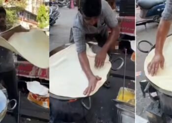 Viral Video: बाहुबली पराठा बनाने के दौरान बंदे ने किया कुछ ऐसा, पक्का छोड़ देंगे बाहर का खाना