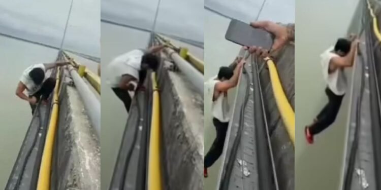 Viral Video: खुद को रिस्क में डालकर देश के सबसे बड़े पुल पर बंदे ने किया ये काम, स्टंट देख माथा पकड़ लेंगे आप