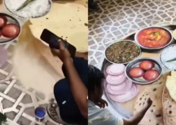 Viral Video: फर्श पर कलाकारी दिखाकर बंदे ने बना खाने से भरी थाली, बारीकी देख उड़े यूजर्स के होश