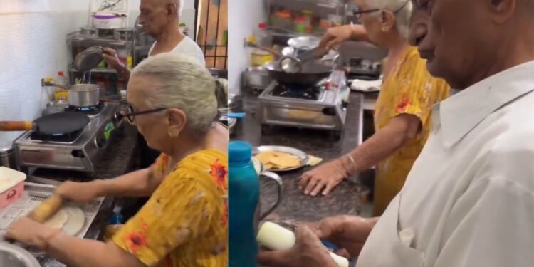 किचन में पत्नी की मदद करता दिखा पति, बुजुर्ग कपल के इस VIDEO ने जीत लिया दिल