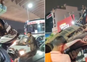 Viral Video: जाम में फंसा तो यूं कंधे पर उठा ली स्कूटी, लोग बोले- Habibi Welcome To Gurgaon
