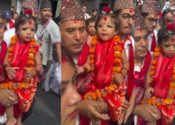 Nepal को मिली नई ‘जीवित देवी’, ढाई साल की आर्या तारा शाक्य बनीं कुमारी, जानें सदियों पुरानी रहस्यमयी परंपरा | nepal kumari devi aryatara shakya living goddess ancient tradition Navratri