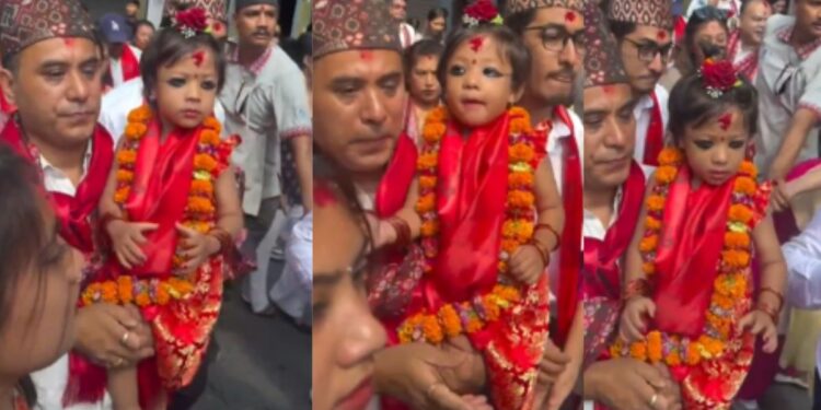 Nepal को मिली नई ‘जीवित देवी’, ढाई साल की आर्या तारा शाक्य बनीं कुमारी, जानें सदियों पुरानी रहस्यमयी परंपरा | nepal kumari devi aryatara shakya living goddess ancient tradition Navratri