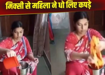 Viral Video: महिला ने मिक्सी में धो लिए अपने कपड़े, जुगाड़ का ये वायरल वीडियो देख सोच में पड़े यूजर्स