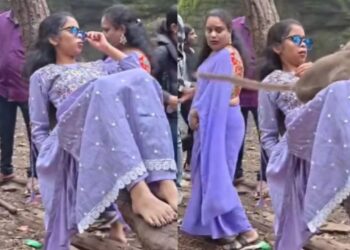 Viral Video: रील बना रही लड़की का बंदर ने बनाया रेल, अचानक हुए हमले से एकदम डर गई दीदी