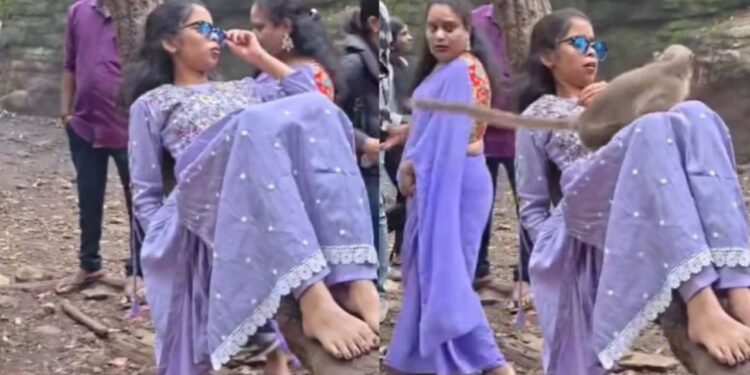 Viral Video: रील बना रही लड़की का बंदर ने बनाया रेल, अचानक हुए हमले से एकदम डर गई दीदी