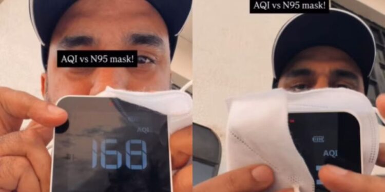 Viral Video: बंदे ने AQI मॉनिटर पर चढ़ाया N95 मास्क, आंकड़ा देख भौचक्के रह जाएंगे आप
