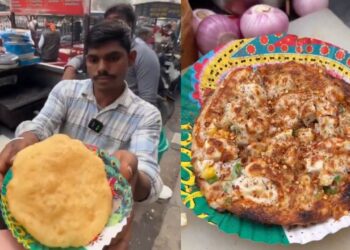Viral Video: गजब…बंदे ने लगाया ऐसा देसी जुगाड़, भटूरे को बना दिया पिज्जा, देखते ही लोगों ने पीट लिया माथा