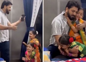 Viral Video: साड़ी में पहली बार बेटियों को देख भावुक हुआ पिता, फिर शख्स ने जो किया उसने जीत लिया इंटरनेट का दिल