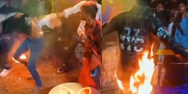Viral Video: आग लगाकर स्टंट दिखा रहा था बंदा, उठी ऐसी लपटें निकल गई सारी हवाबाजी