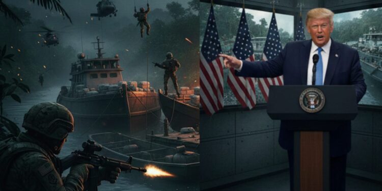 US attack on Venezuela: वेनेजुएला में अमेरिका की पहली ‘सर्जिकल स्ट्राइक’, ट्रंप ने सीमा पार क्यों मचाई तबाही? | us military surgical strike on Venezuela soil Donald trump confirms drug dock attack World News hindi