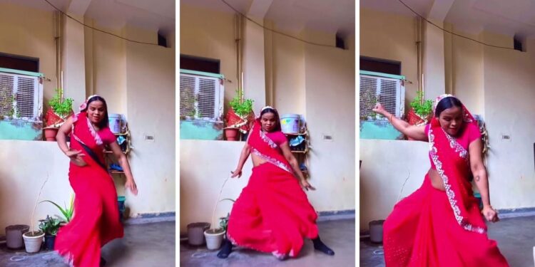 Viral Video: लाल साड़ी में ‘देसी भौजी’ का स्वैग वाला डांस, ‘दिलबर’ गाने पर दिखाए ऐसे मूव्स कि फटी रह गईं सबकी आंखें