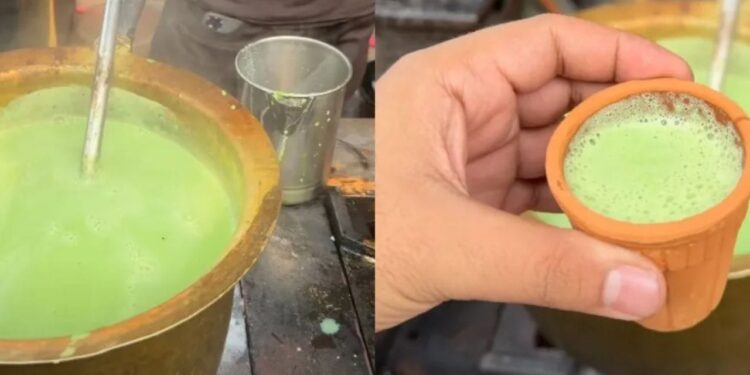 यहां कुल्हड़ में परोसी जा रही है हरे रंग की चाय, वायरल वीडियो देख टी-लवर्स हुए कंफ्यूज