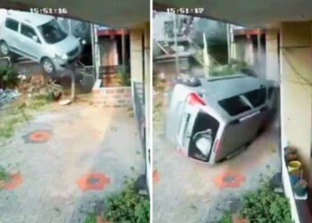 Viral Video: टायर फटते ही कार हवा में उड़ती हुई घर में जा घुसी, CCTV में कैद हुआ खौफनाक हादसा