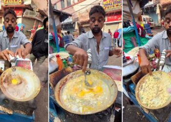 Viral Video: अंडे वाले भैया ने ऐसी चीज में बनाई भुर्जी, देखते ही चकराया लोगों का माथा!