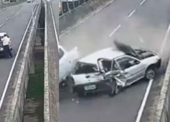 Viral Video: हाइवे पर एक गलती बंदे को पड़ी भारी, सामने से आई कार ने उड़ा दिए परखच्चे…देखें हादसे का खौफनाक वीडियो