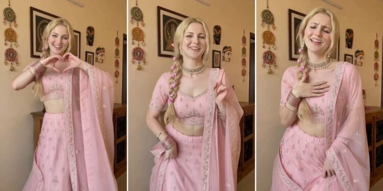 Viral Video: पिंक लहंगे में विदेशी महिला ने किया गजब का डांस, देसी ठुमकों पर फिदा हुआ इंटरनेट!