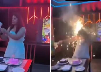 Viral Video: केक कटने से पहले हुआ धमाका, सेलिब्रेशन पड़ा भारी, फायर गन ब्लास्ट में जले लड़की के बाल और गर्दन