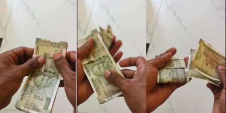 Viral Video: 500 के नोटों की गड्डी संभालने का नया तरीका वायरल, देसी हैक देख लोग बोले- ये दिमाग है या जादू?