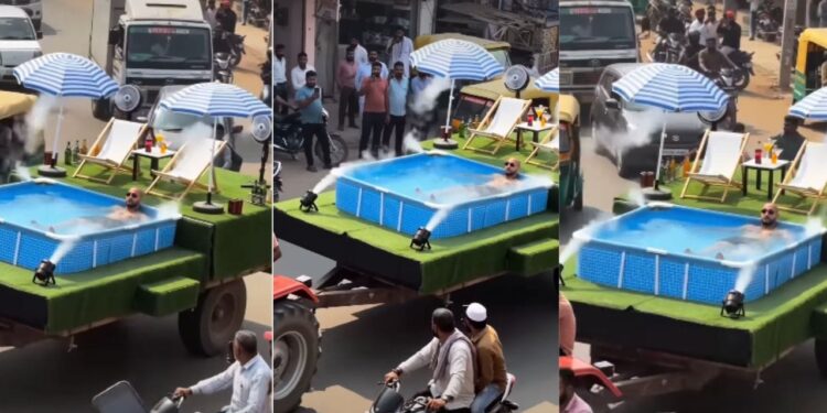 Viral Video: गर्मी ने किया बेहाल तो ट्रैक्टर पर ही बना लिया लग्जरी स्विमिंग पूल, चलती गाड़ी पर किया शाही इंतजाम