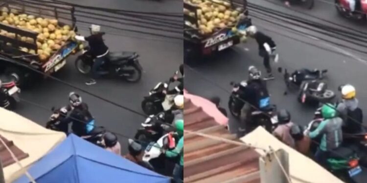 Viral Video: नारियल चुराने के चक्कर में बंदे की हुई ऐसी हालत, बीच सड़क देखने को मिला मजेदार तमाशा