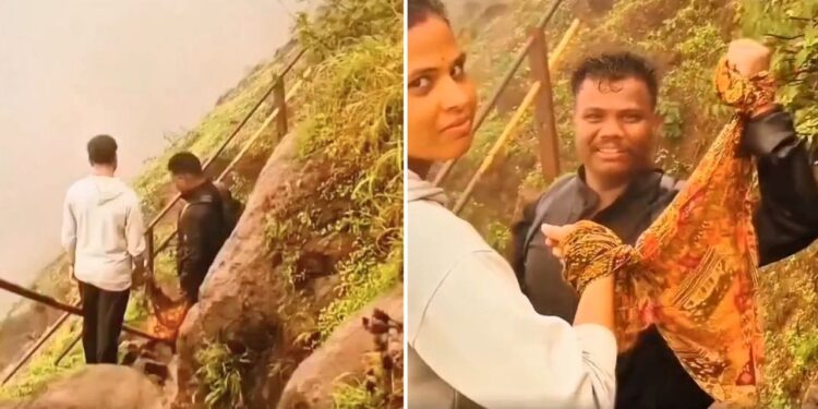 ‘जाएंगे तो दोनों साथ में!’ पहाड़ों में ट्रेकिंग करते हुए पति-पत्नी ने दुपट्टे से बांधे हाथ, वायरल वीडियो देख छूटी लोगों की हंसी