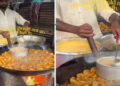 एक कड़ाही में चाय-पकौड़ा बनाता दिखा पाकिस्तानी शख्स, बिना अलग गैस जलाए किया ये कारनामा