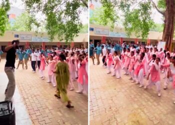 स्कूल में बजा ‘लॉलीपॉप लागेलू’, फिर मास्साब ने छात्राओं संग लगाए ऐसे ठुमके कि वायरल हो गया Video!