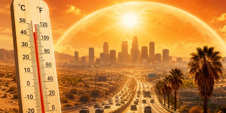 US Heatwave: अमेरिका पर मंडराया ‘हीट डोम’ का साया! 49 डिग्री पहुंचा पारा, 4 करोड़ लोगों पर संकट | us heatwave 2026 heat dome 49 degrees celsius 120f nws warning