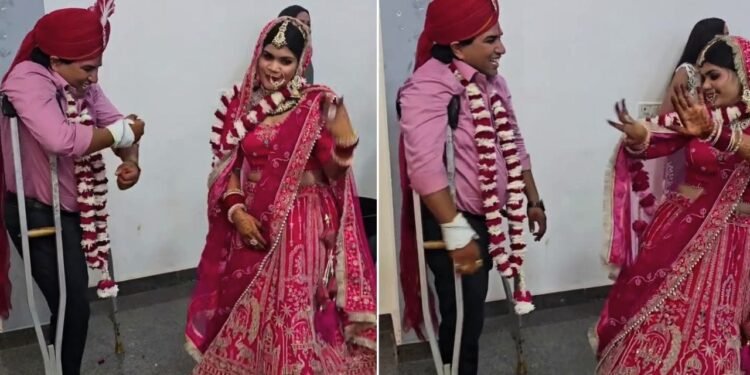 दिव्यांग दूल्हे के लिए दुल्हन ने किया प्यारा डांस, दिल जीत रहा ये वायरल वीडियो