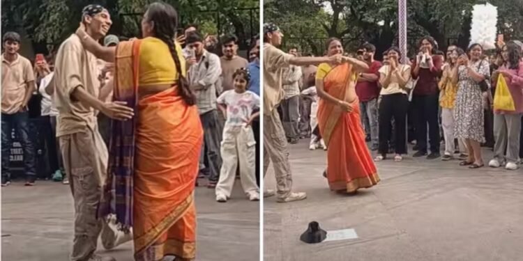 सड़क पर डांस का ऑफर मिलते ही आंटी ने छोड़ दी झिझक, स्ट्रीट डांसर संग किया ऐसा डांस कि जीत लिया दिल