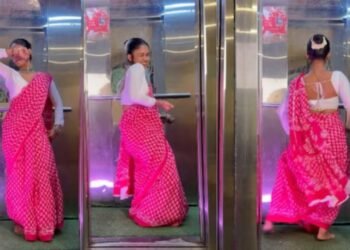 कल्याणी गाने पर लिफ्ट में लड़की ने लगाए ठुमके, लिफ्ट को स्टेज बनाकर बिखेरा जलवा