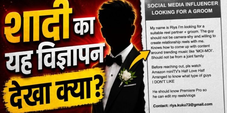 शादी के विज्ञापन में इन्फ्लुएंसर ने रखी ऐसी शर्त, पढ़कर कुंवारे लड़कों के छूटे पसीने!