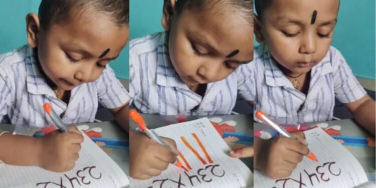 बिना कैलकुलेटर 3 साल के बच्चे ने सेकंडों में किया गुणा, अनोखे अंदाज में मासूम ने दिया 234×2 का जवाब
