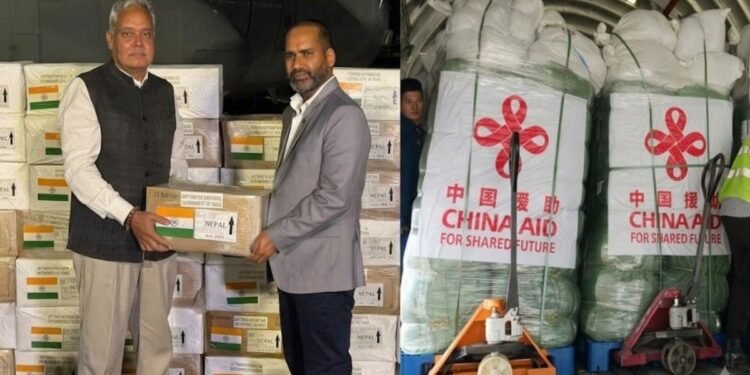 नेपाल बाढ़ में भारत vs चीन! किसने भेजी ज्यादा मदद? कौन-कौन से देश लिस्ट में | nepal flood india vs china relief aid 68.5 ton humanitarian assistance 30 bailey bridges sikkim help nepal