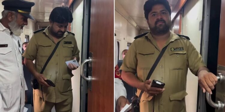पाकिस्तानी ट्रेन में टिकट चेकिंग करते TTE का वीडियो हुआ वायरल, लोग बोले- ‘यह TTE है या हवलदार?’