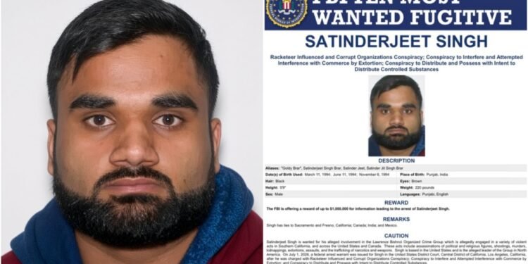 FBI की ‘टॉप-10 वांटेड’ लिस्ट में गैंगस्टर गोल्डी बराड़, अब बचना नामुमकिन, गिरफ्तारी पर इतने करोड़ का इनाम | Gangster Goldy Brar FBI Top 10 Most wanted fugitives 10 Million dollar reward lawrence bishnoi operation hard ball