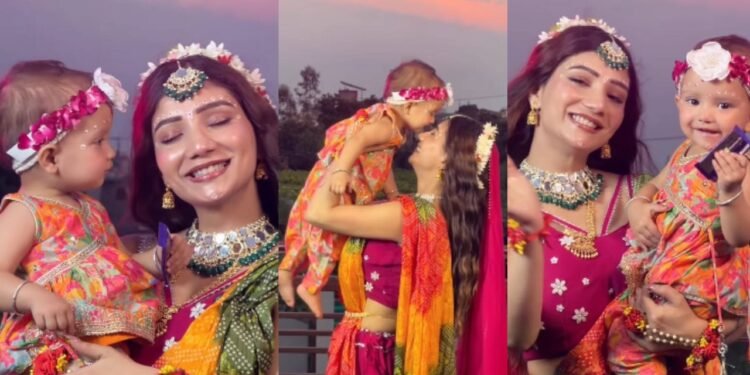 स्टाइल से ज्यादा दिल छू गई मां-बेटी की बॉन्डिंग, जन्माष्टमी के खास मौके पर मां-बेटी की जोड़ी ने बनाया यादगार पल