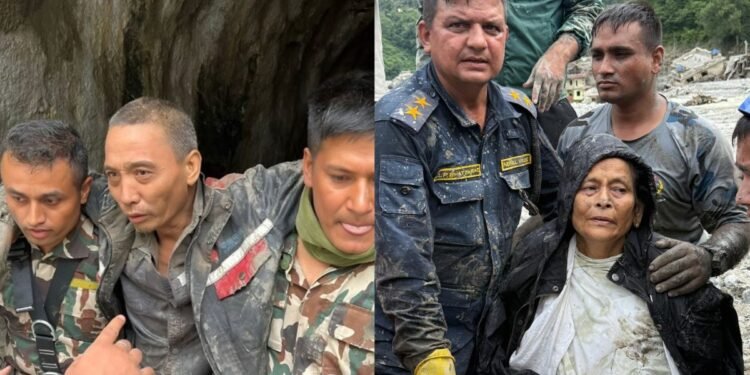 10 दिन बाद सुरंग से निकला चीनी नागरिक, मिट्टी में दबी जिंदा मिली 60 साल की महिला! नेपाल रेस्क्यू का VIDEO | Chinese national rescued after 10 days in tunnel elderly woman saved Nepal flood rescue video
