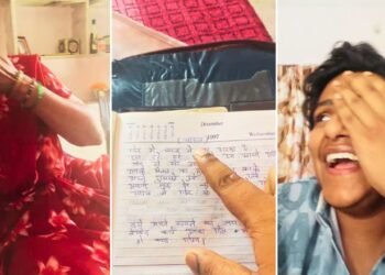 पापा की पुरानी शायरी वाली डायरी पढ़ते हुए बेटे ने ली मौज, मां की छूटी हंसी; देखें वायरल वीडियो