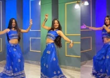 नीले घाघरे में लड़की ने कजरारे गाने पर किया शानदार डांस, अदाओं ने जीता लोगों का दिल